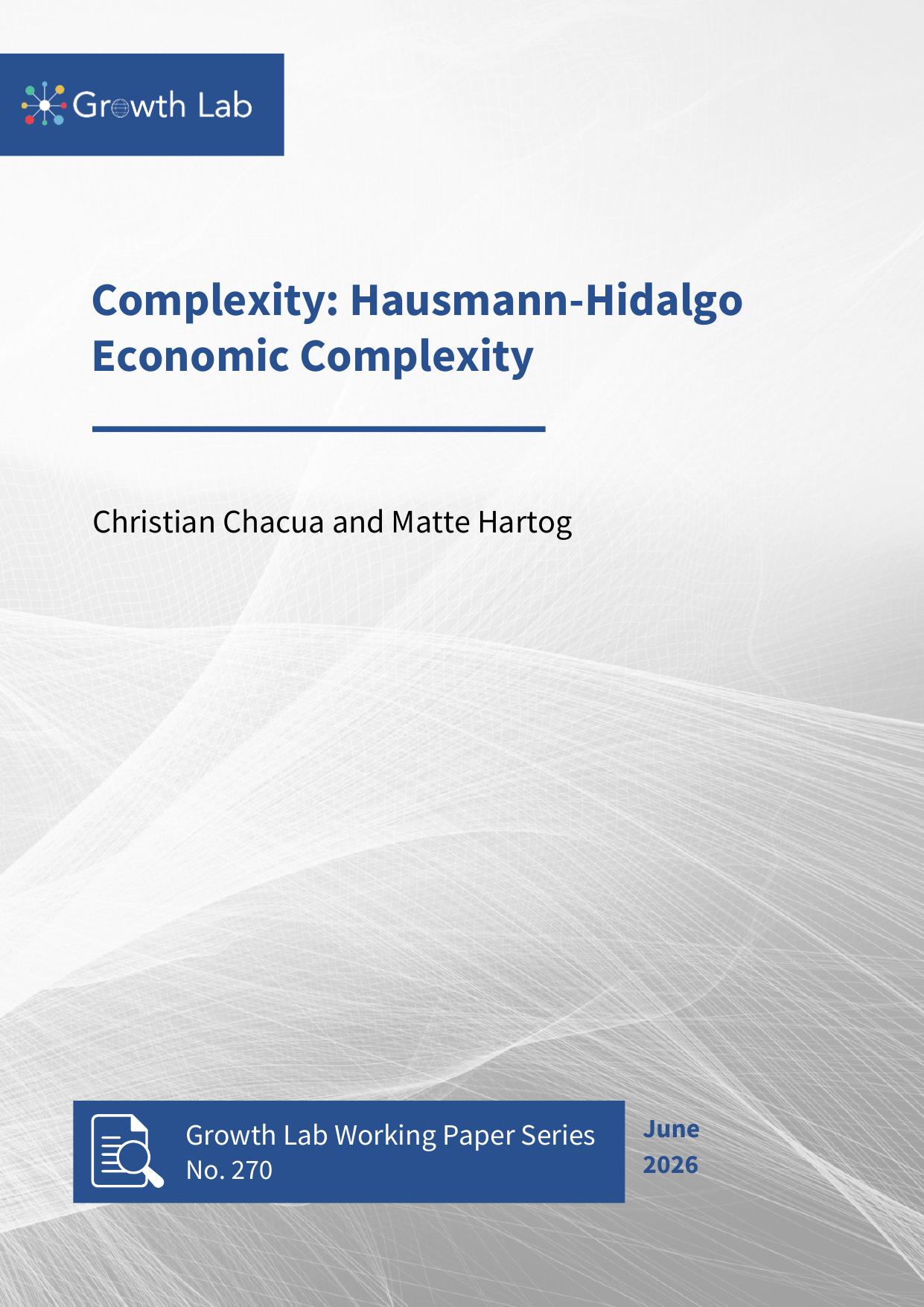 Complexity: Hausmann-Hidalgo Economic Complexity Cover